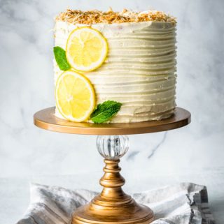 lemon coconut layer cake