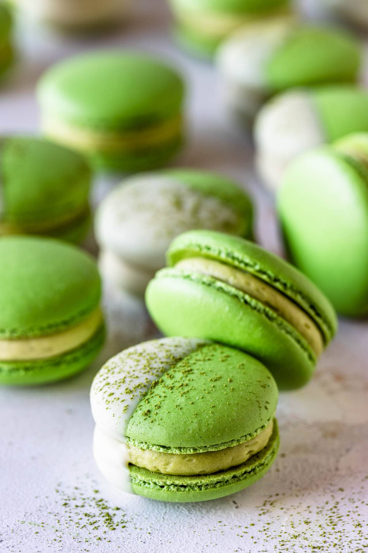 Matcha Macarons Pies and Tacos