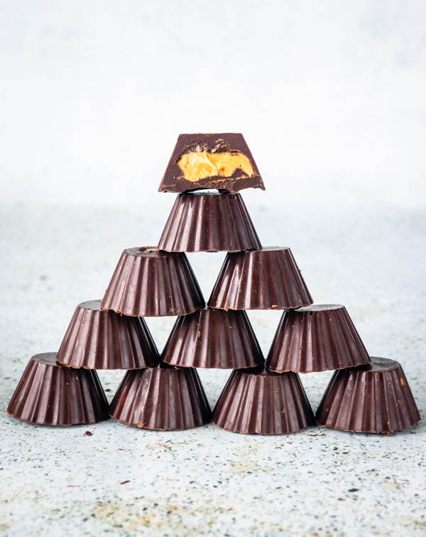 Pyramid of peanut butter cups
