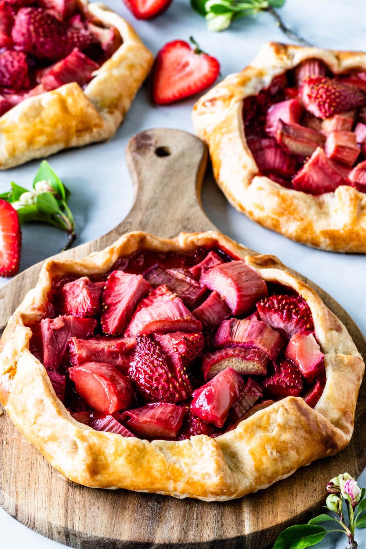 Strawberry Rhubarb Galette Pies and Tacos