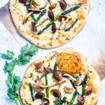 Mushroom and Asparagus Sourdough Pizza