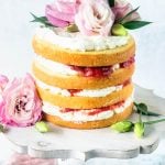 strawberry rhubarb cake