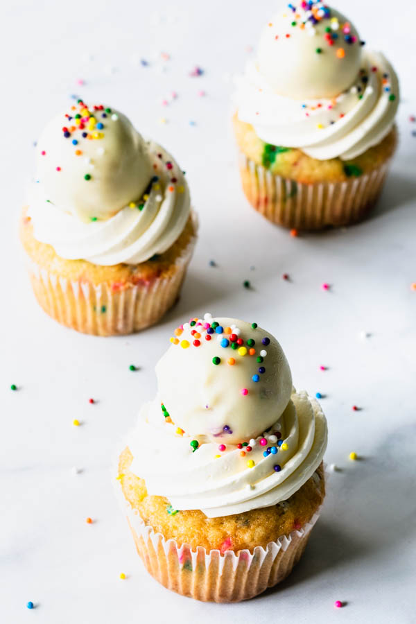 Birthday Cupcakes with sprinkles