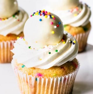Birthday Cupcakes with sprinkles