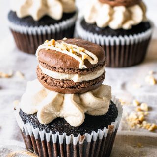 Espresso Chocolate and Peanut Butter Cupcakes