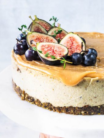 Fig and Pistachio Vegan Cheesecake