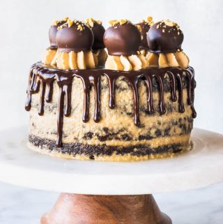 Chocolate Peanut Butter Vegan Cake