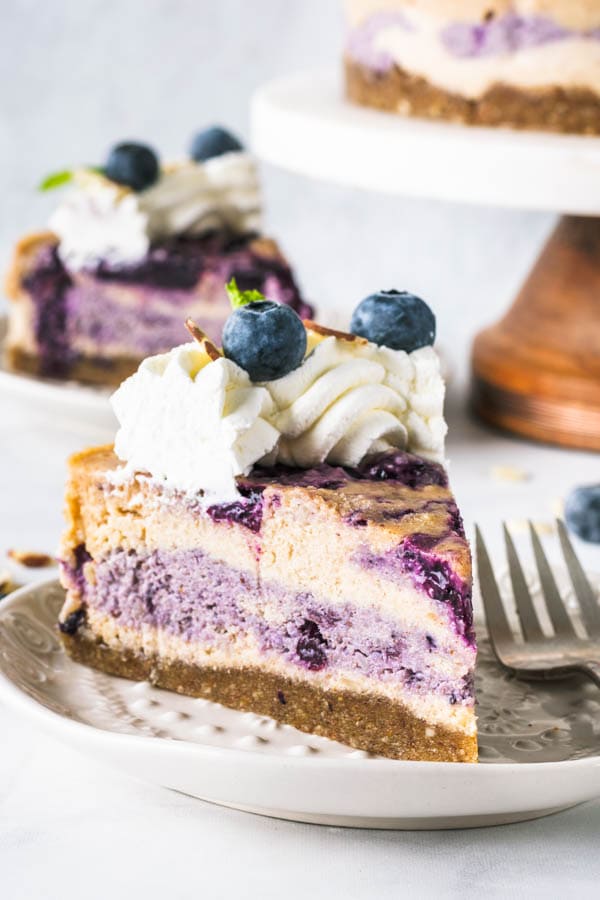 Almond Blueberry Vegan Cheesecake