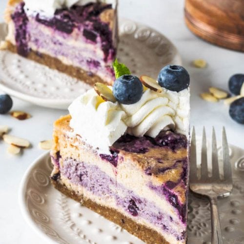 Almond Blueberry Vegan Cheesecake - Pies and Tacos