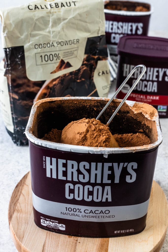 brands of cocoa powder: hershey's, callebaut.