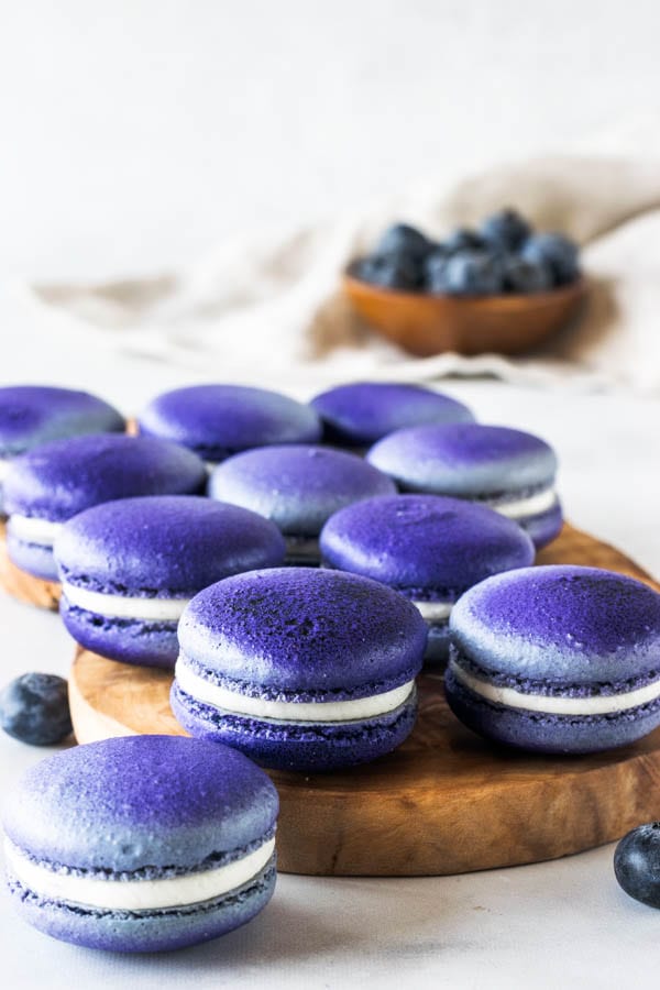 Blueberry Macarons