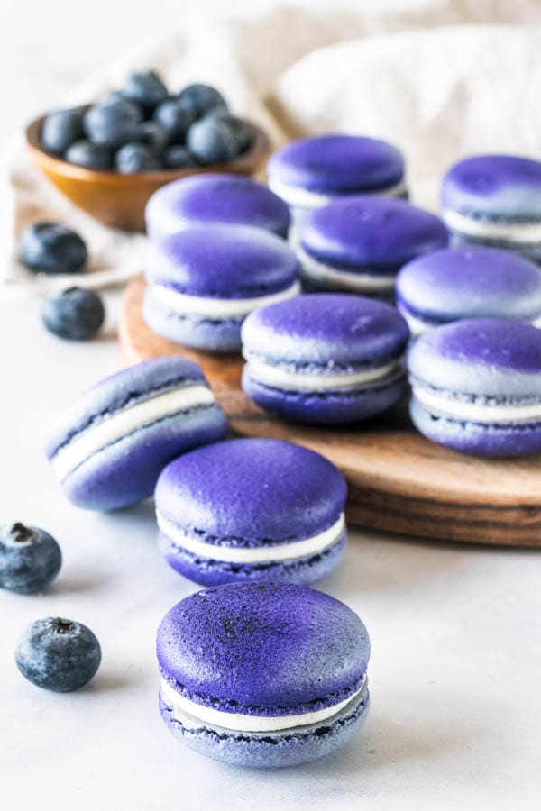 Blueberry Macarons