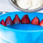 strawberry silicone pan white chocolate mousse