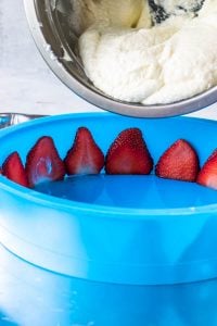 strawberry silicone pan white chocolate mousse