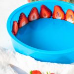 strawberry silicone pan white chocolate mousse