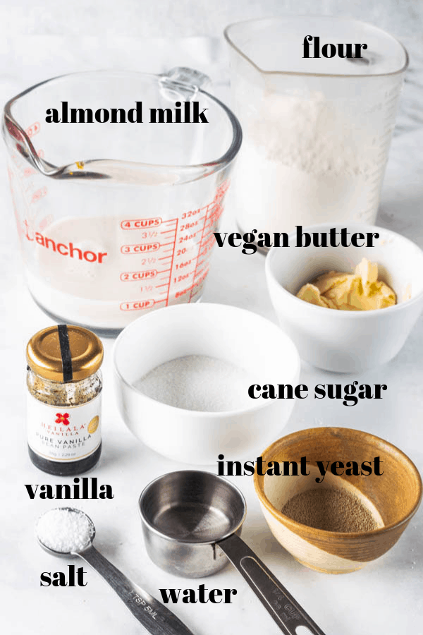 ingredients needed to make vegan donut dough
