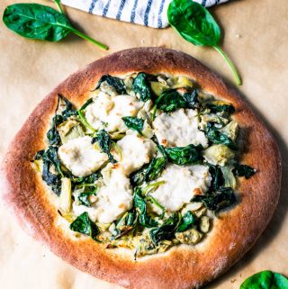 Spinach Artichoke Vegan Pizza