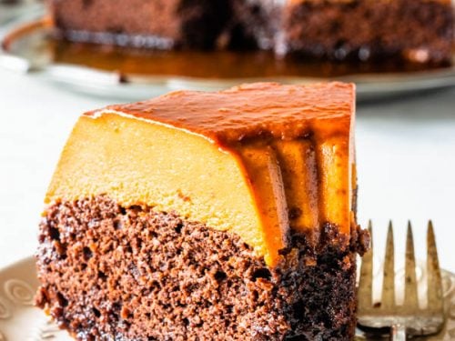 Pumpkin Flan (Chocoflan) - Pies and Tacos