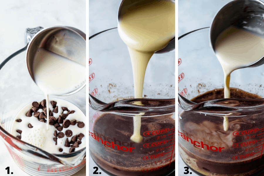 how to make the milk mixture to pour on chocolate tres leches cake
