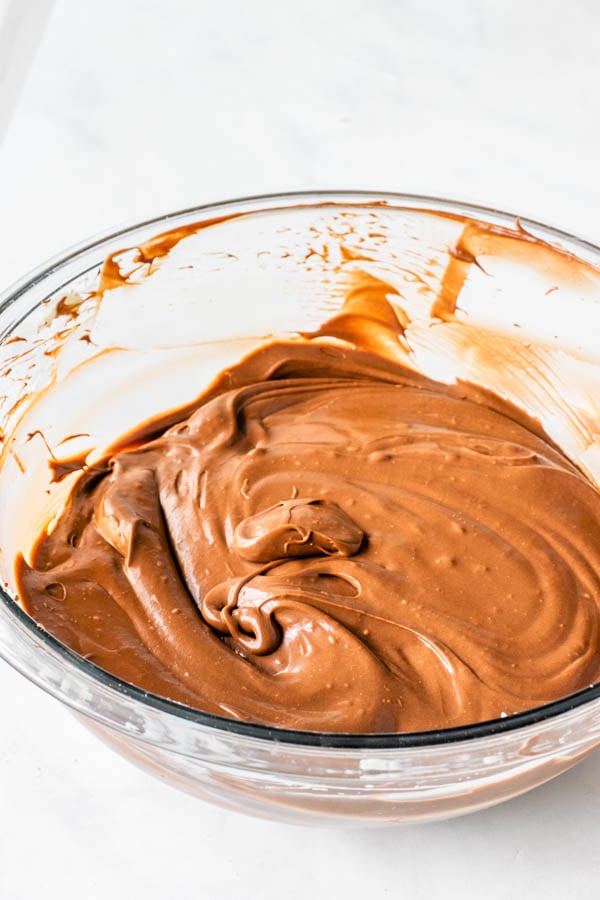 cheesecake batter in a mixing bowl