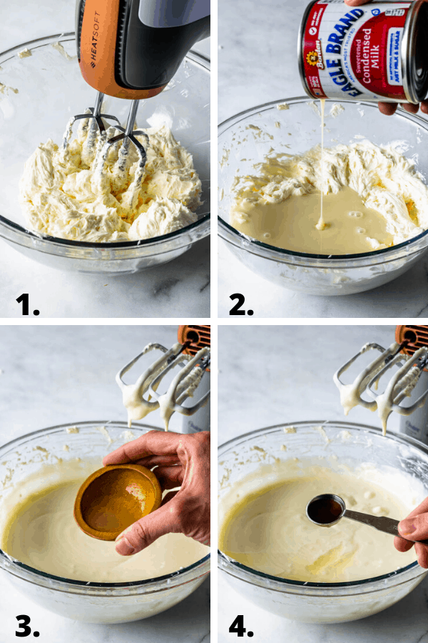 steps on how to make no-bake cheesecake