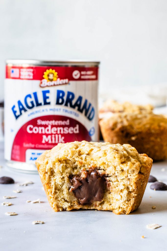 Baked Oatmeal cups with Chocolate Filling
