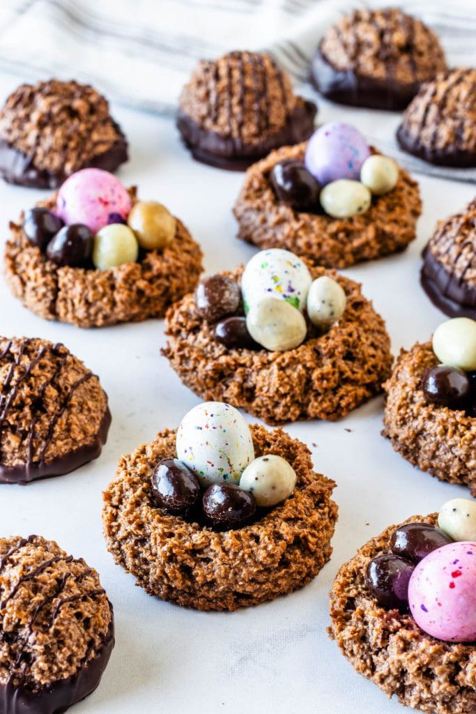 Chocolate Coconut macaroon nests