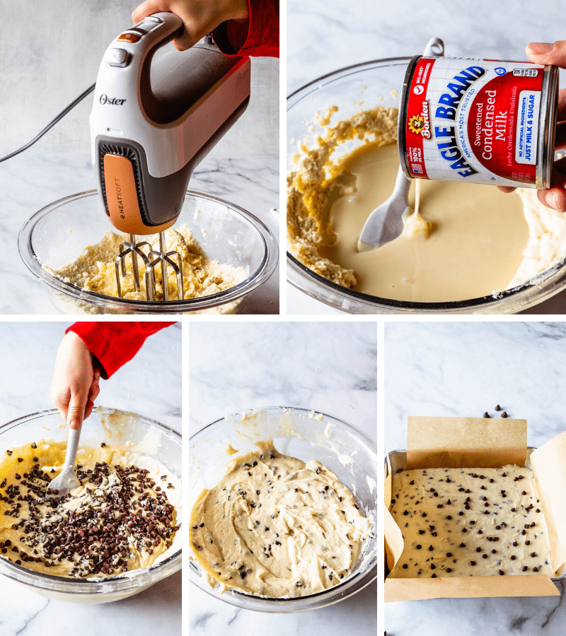steps to make Cookie Dough Fudge