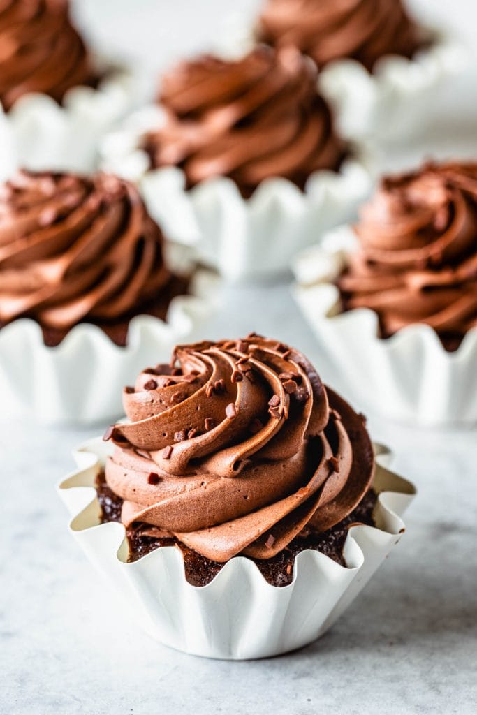 Chocolate Cupcakes with Condensed Milk chocolate frosting