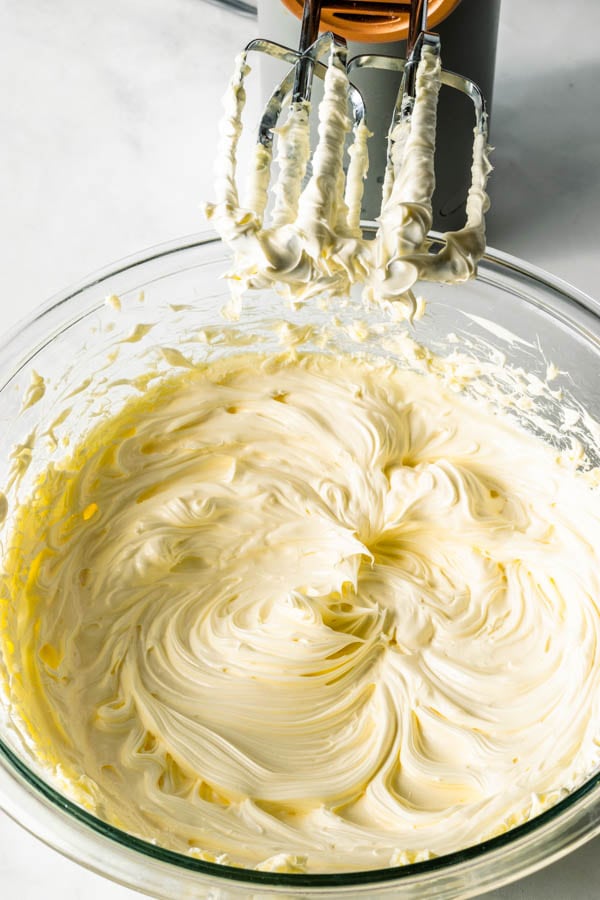 butter creamed with an electric mixer.