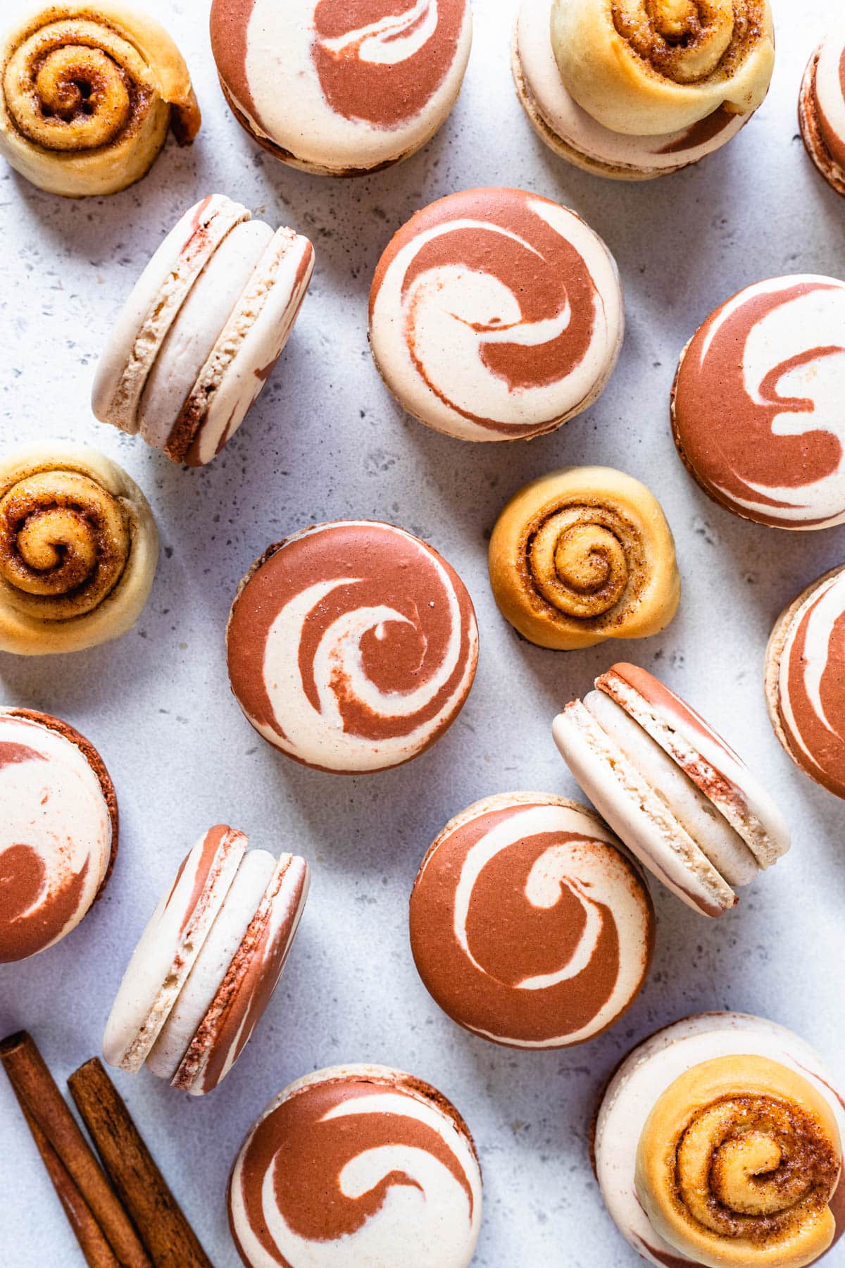 Cinnamon Roll Macarons Story Pies and Tacos