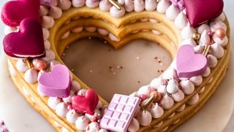 Heart Cookie Cake - Pies and Tacos