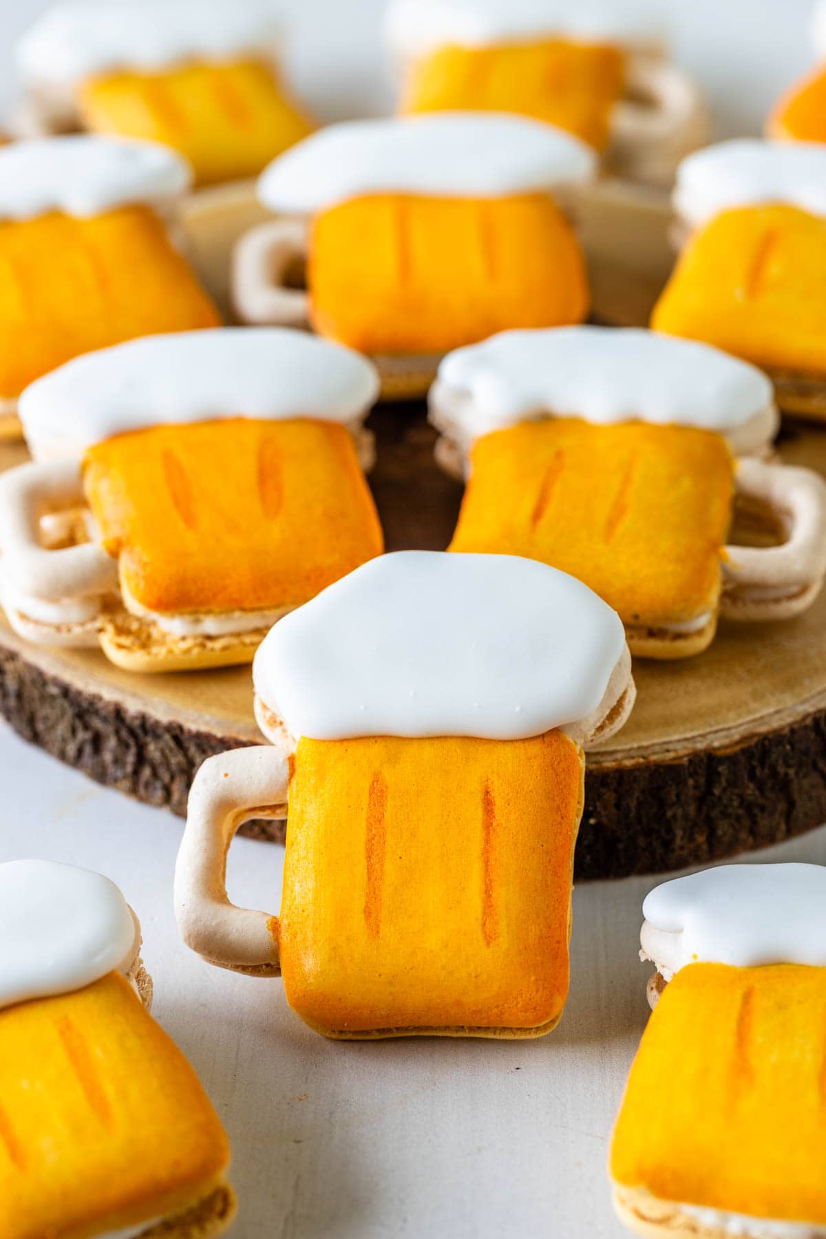 macarons shaped like beer.