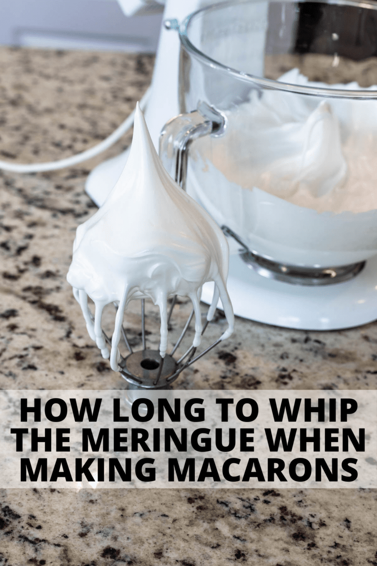 How long to whip the meringue when making macarons?