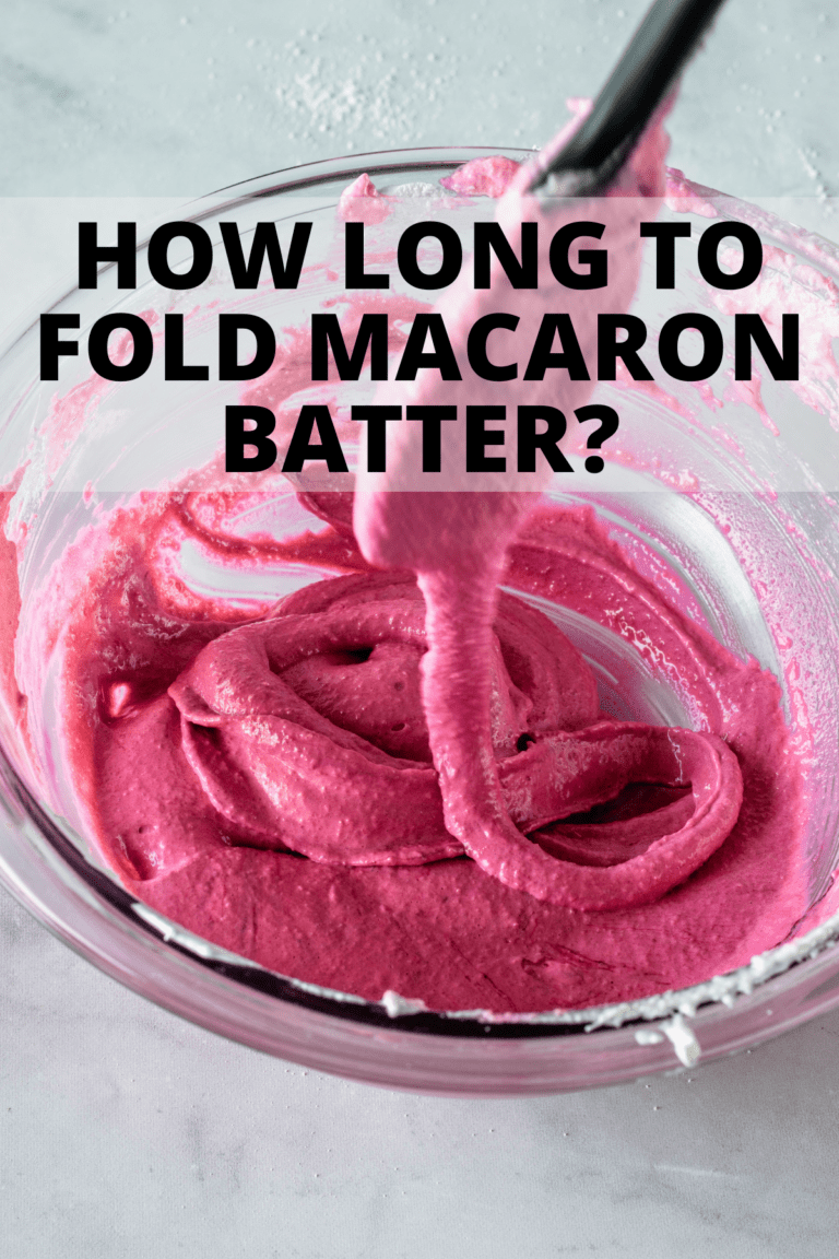 How long to fold macaron batter?