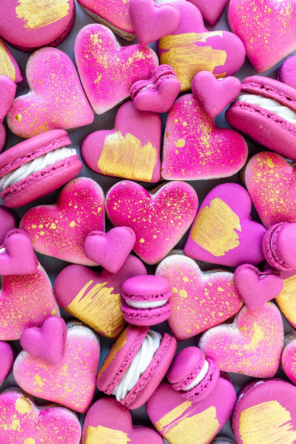 Heart Shaped Macarons (video + template) Pies and Tacos