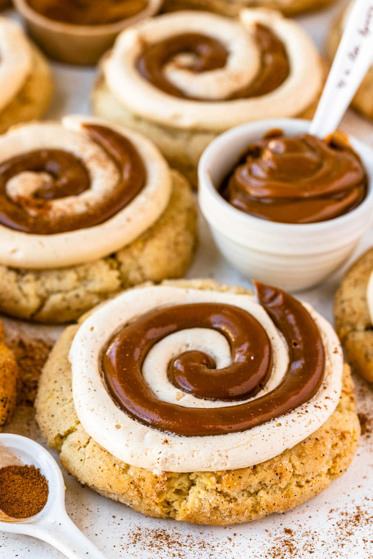 Dulce de Leche Crumbl Cookies - Pies and Tacos