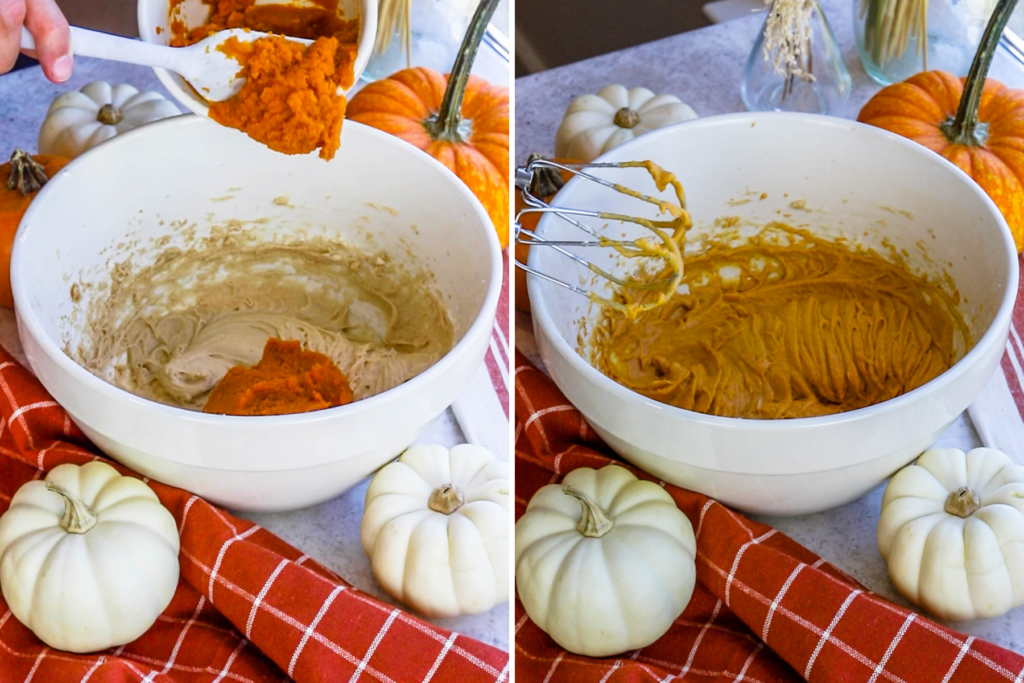 making filling for pumpkin pastries.