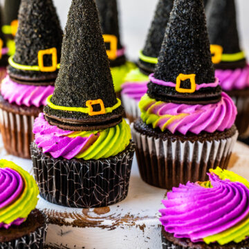 witch hat cupcakes.