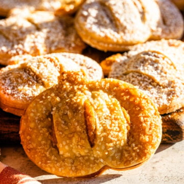 pumpkin pasties pastry filled with pumpkin filling.