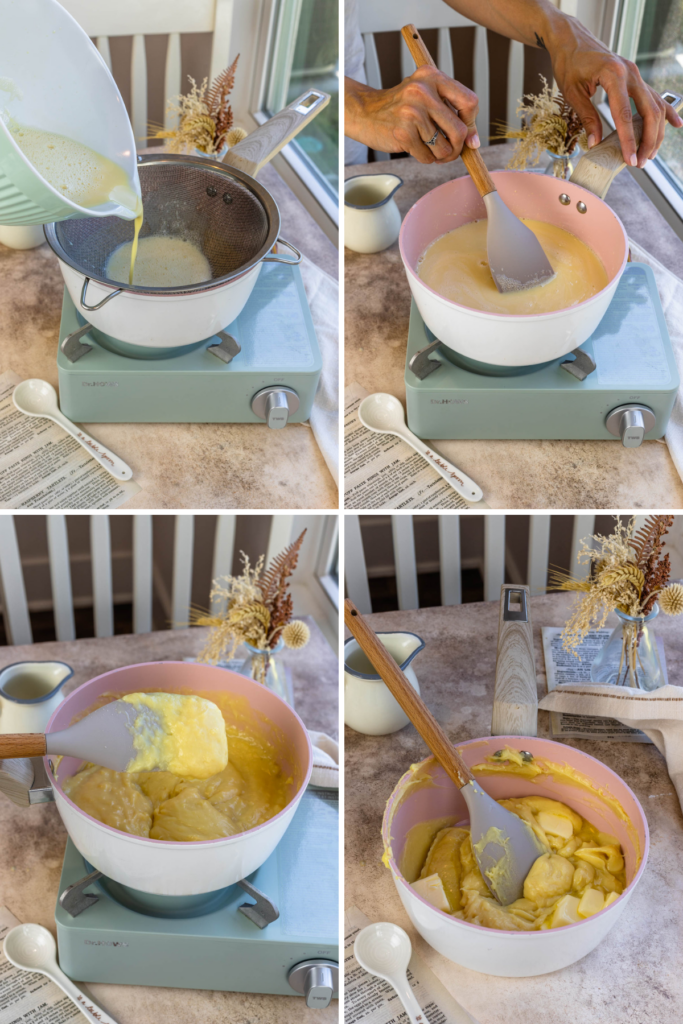 showing how to make custard from sweetened condensed milk.