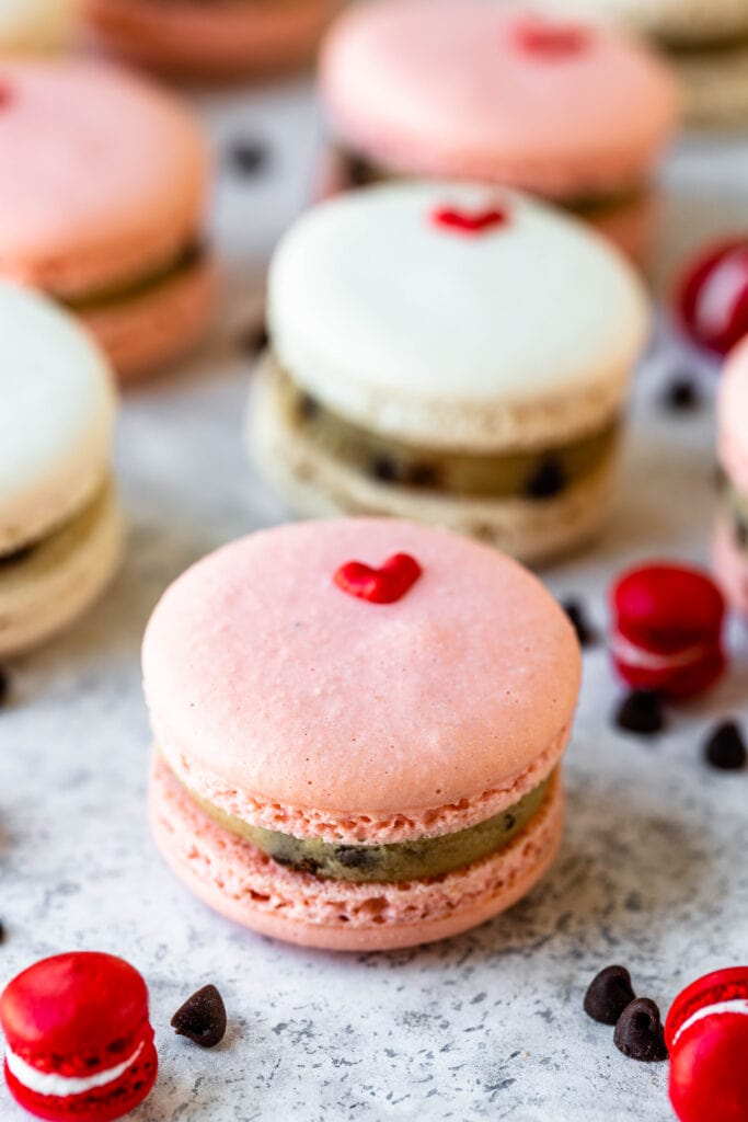 macarons filled with cookie dough.