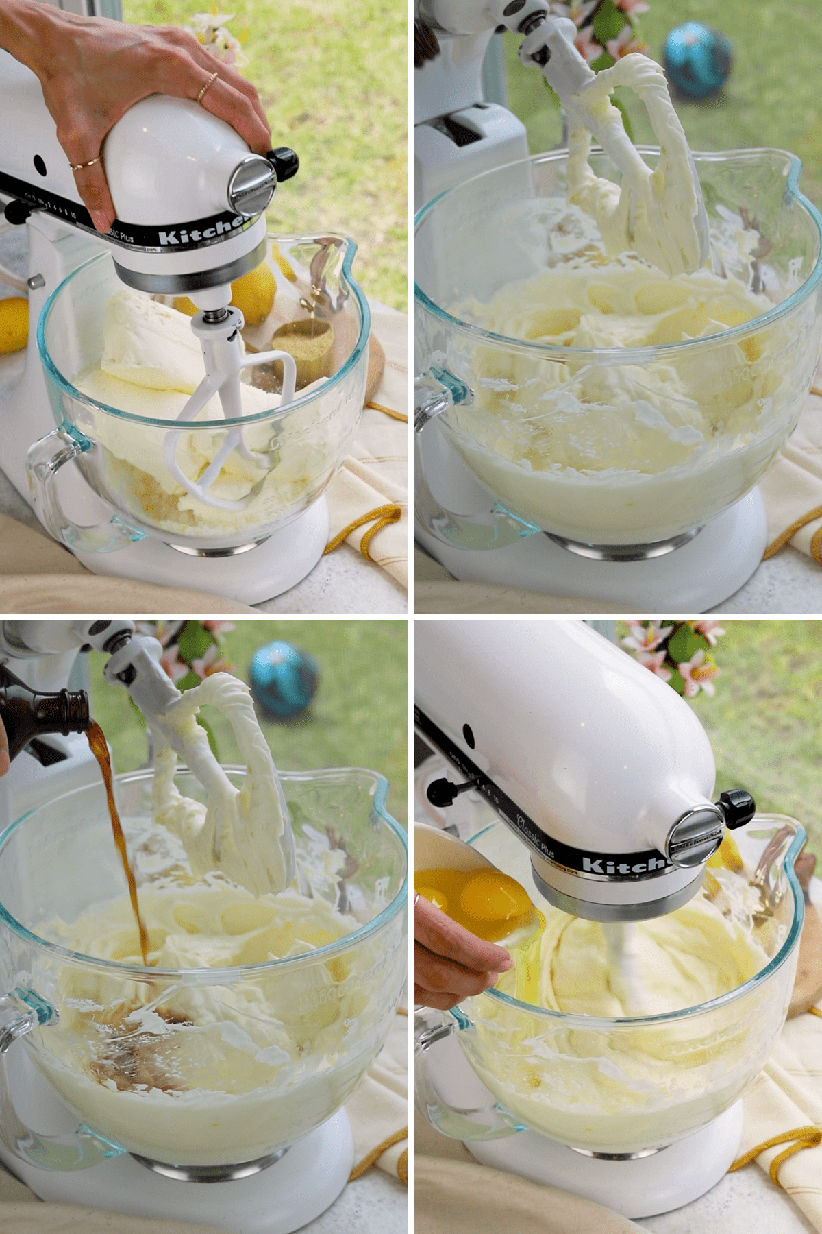 pictures showing how to make lemon cheesecake.