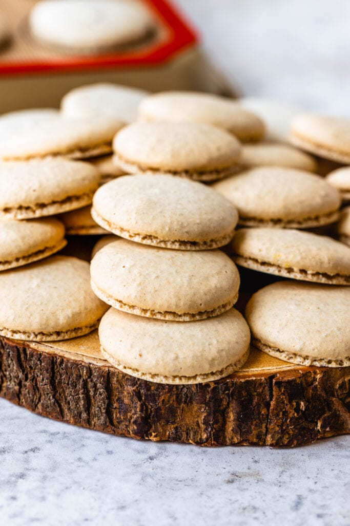 macarons made with sunflower seed flour.