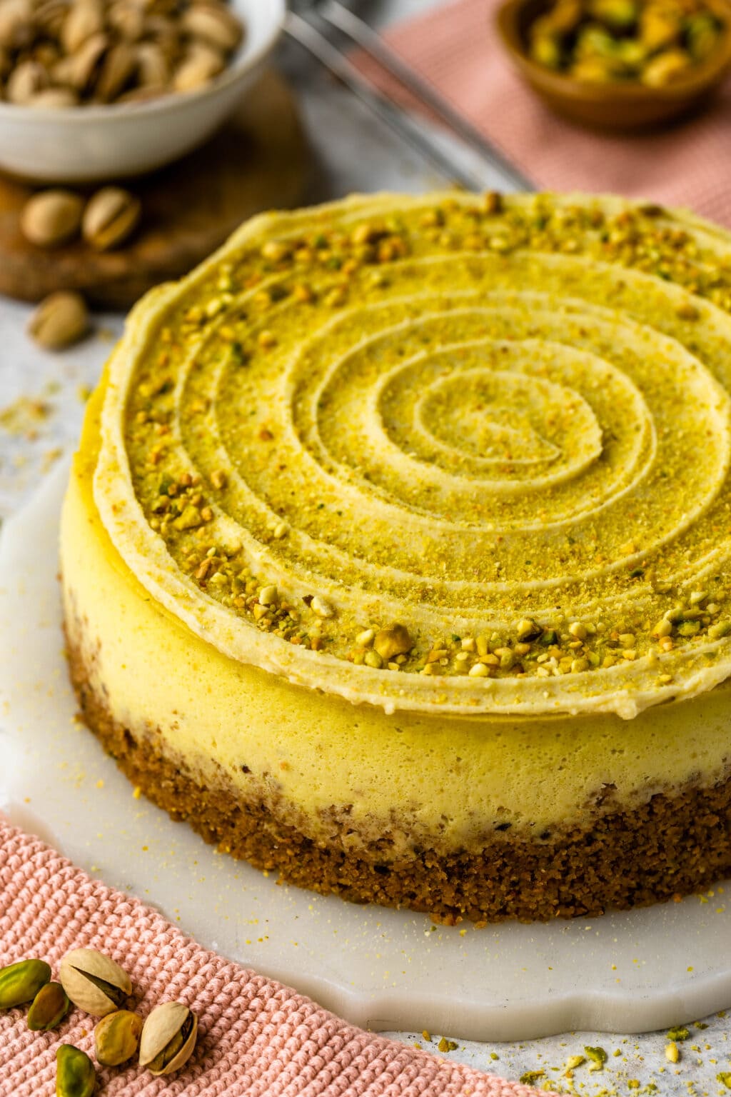 Pistachio Cheesecake Pies and Tacos