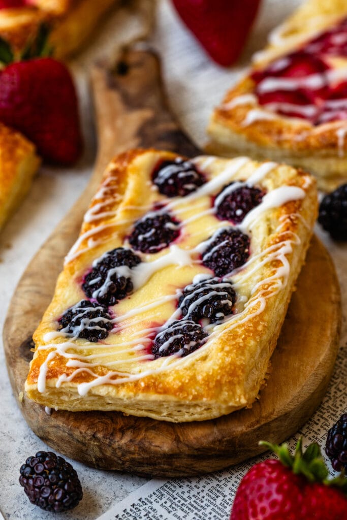 pastry filled with blackberry and cream cheese filling.