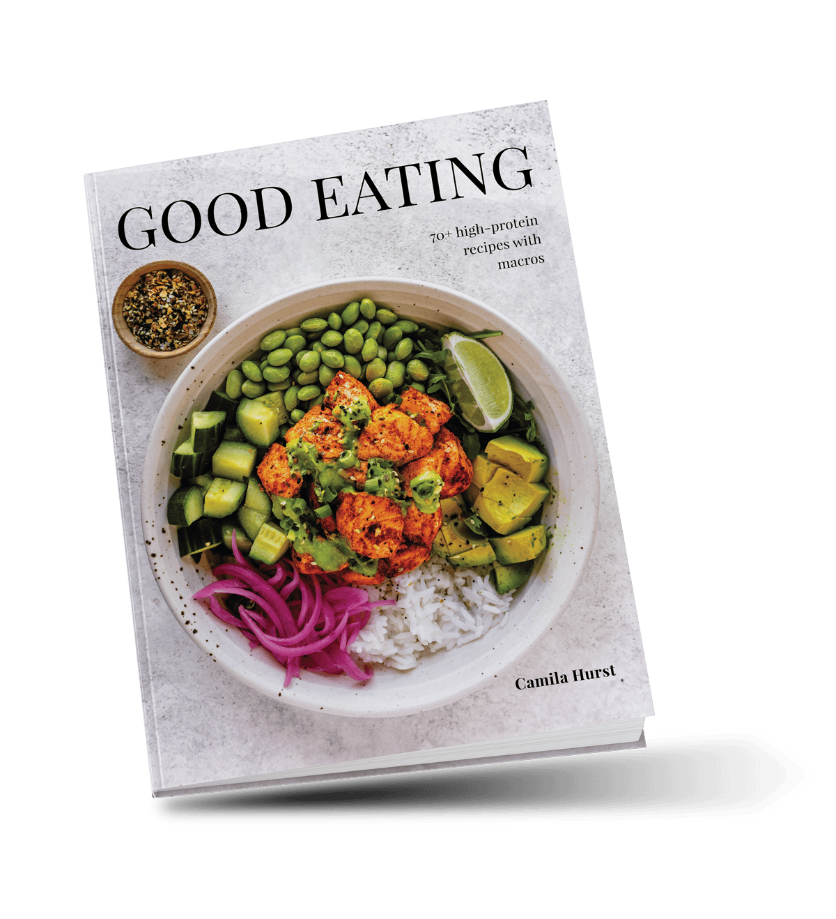 Mockup of the book cover for Good Eating